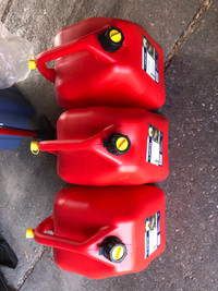 3 25L gas cans $25 each, $65 all 3