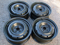 SETS- 4-16"STEEL RIMS,5x100,110,112, 114.3(4.5"),115,120,127(5")