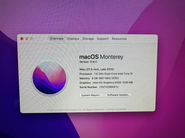 iMac 21.5 Inch Late 2015 / 1tb Solid State / 8 GB ram in Desktop Computers in Oshawa / Durham Region - Image 3