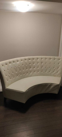 Leather white sofa