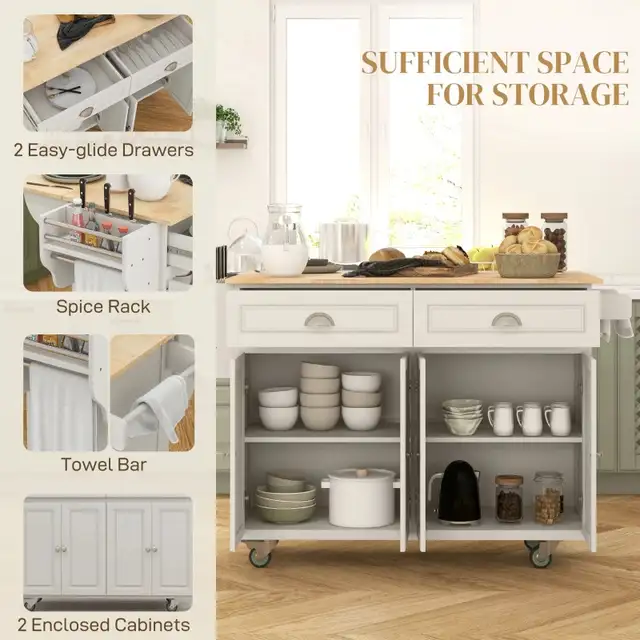 Kitchen island with storage drawers, new63793683440897124