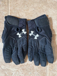 Under armour, football gloves, adult medium,  black