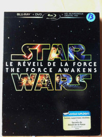 STAR WARS. LE RÉVEIL DE LA FORCE. FORCE AWAKENS. BLU-RAY/DVD.