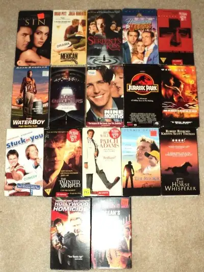 Lots of classic VHS movies- $ 1.00 each, not all may be available, please ask first. The picture is...
