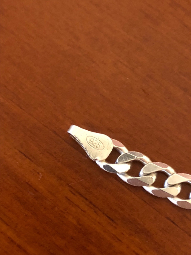 Sterling silver Cuban chain in Jewellery & Watches in Markham / York Region - Image 3