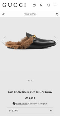 Gucci 2015 Re-Edition Men's Princetown Loafer