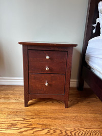 Solid wood nightstand 