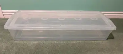 Under Bed Flat Storage Container with Lid 50L, View more