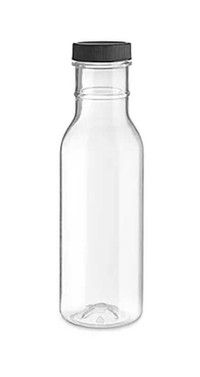 375ml clear plastic bottles with white caps (195pcs)