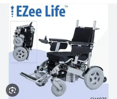 Ezee Life 4G electric folding wheelchair Holds up to 500 lbs. Runs perfectly. Very fast and amazing...