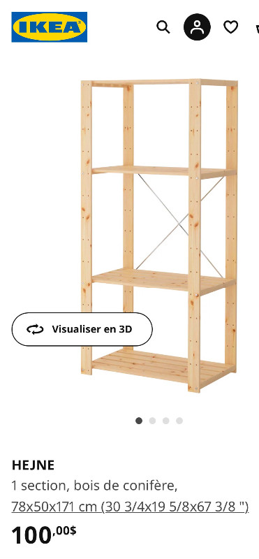 Étagère en bois (IKEA) comme neuve! dans Bibliothèques et étagères  à Ville de Montréal - Image 3