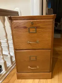 Oak filing cabinet 