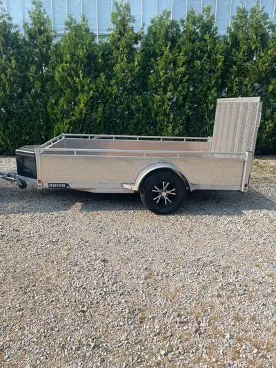 2021 aluminum 6 x 10 utility trailer 3500 pound capacity 15 inch aluminum rims spare tire tiedowns s...