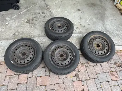 4 winter tire, only used for one winter, rims have 4 years. Make: Nokian Tyres Model: Hammapeliita R...