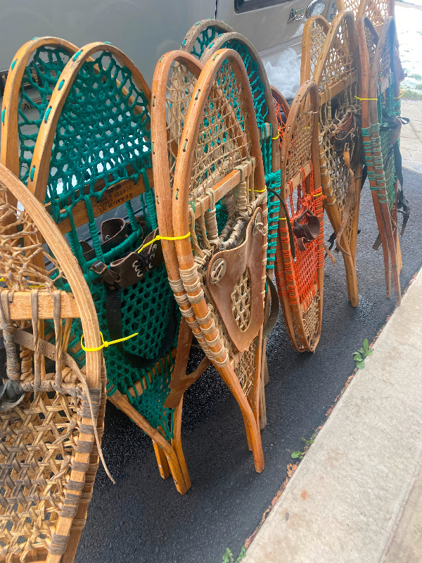 Pairs of Genuine Wooden Snowshoes in Fishing, Camping & Outdoors in Moncton - Image 4