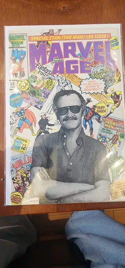 I'm selling a Marvel Age #41 comic book from Marvel Comics, featuring a special Stan Lee photo cover...