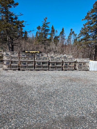 Square lobster traps with wire tops