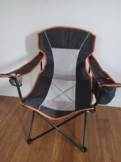 Foldable Camping Chair (Orange/Black)