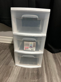 Two - 3 drawer plastic cabinet available for Sale!!