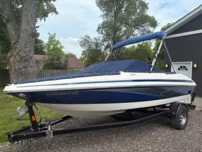 Larson LX850. Inboard mercury engine with alpha one out drive. Very low hours. New top in 2024. Cust...