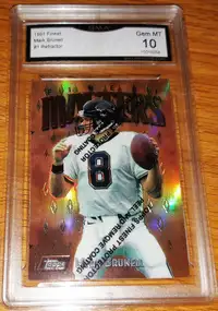 1997 Topps Finest Refractor Mark Brunell #1 w/ coating GMA Mint