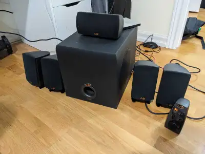 Excellent condition 5.1 computer system. Keep in mind you need a computer that can do 5.1 or a sound...