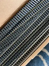 HO train tracks and cork sheets