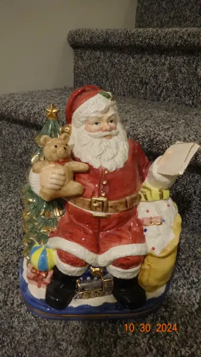 Group Listing,one price,Santa cookie jar,battenburg tablecloth, View more