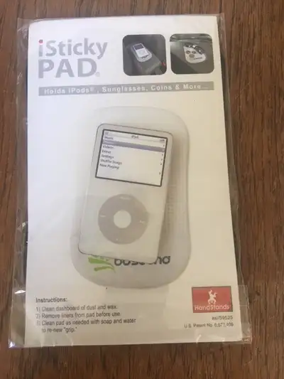 iSticky PAD - Holds SMARTPHONES iPods, Sunglasses, Coins & more, View more