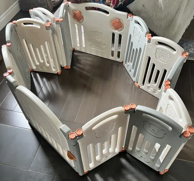 Costway Foldable 14 Panels, Activity Play Yard with Adjustabl in Playpens, Swings & Saucers in Kitchener / Waterloo - Image 3