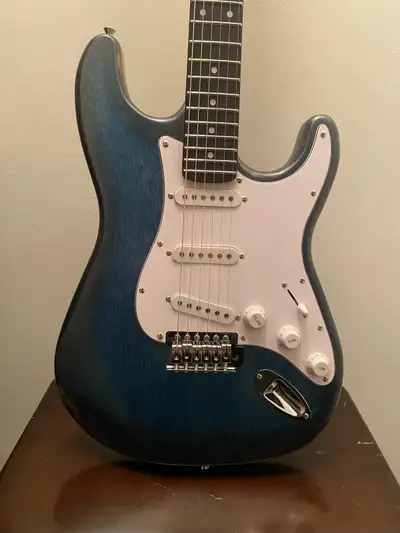 Blue Ice Burst Strat-Style Starter Guitar, View more