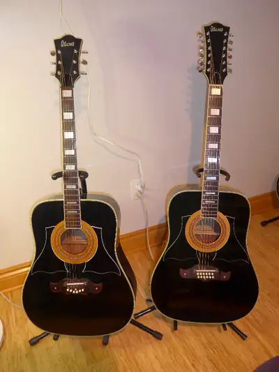1970ish Ibanez Concord Black Beauty 12 and 6 strings, View more