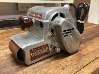 VINTAGE PORTER CABLE HEAVY DUTY 3” BELT SANDER / 3" X 21", View more
