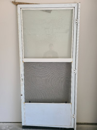White Aluminum Screen door for sale 36"×80"
