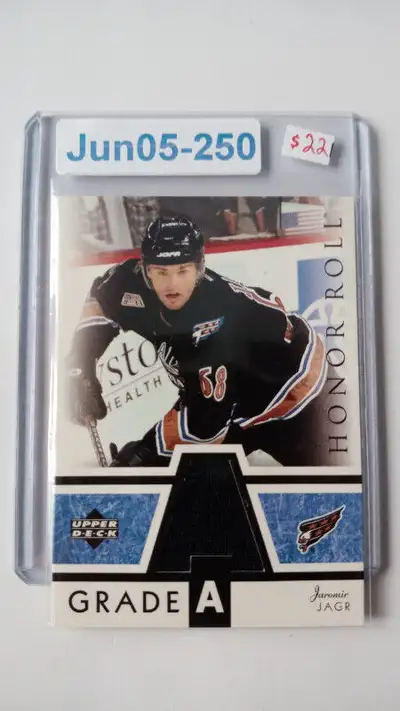 2002-03 UPPER DECK JAROMIR JAGR GRADE A HONOR ROLL GAME-USED JER, View more