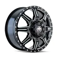New! Mayhem Wheels Dually Truck Rim Black Milled Spokes 17X6.5