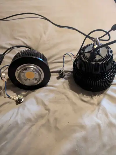 Two big grow lights with dimmers, View more