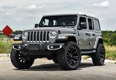 Selling a set of 5 rims and tires (includes full-size spare) from a Jeep Wrangler. • Tire size: LT30...