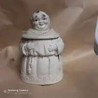Vintage Cookie Jar, mid century Friar Tuck, ceramic hand painted