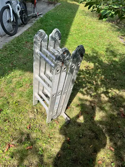 I have one folding ladder in great condition and one 3 steps Mastercraft ladder used only once like...