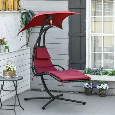 Outdoor Hammock Chair with Stand, Floating Chaise Lounge Chair, View more
