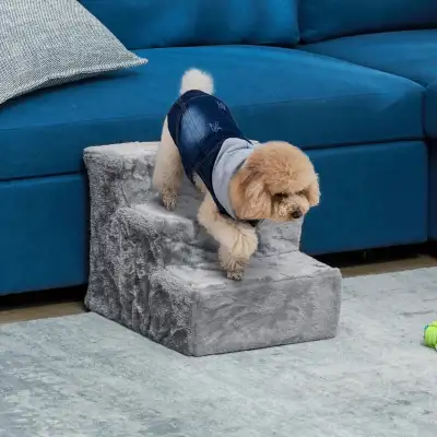 3-Step Dog Ramp for Sofa, Bed, and Couch, with Removable Cover, , View more
