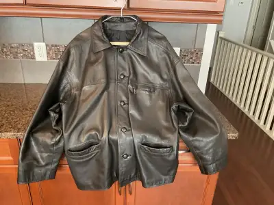 RUDSAK black leather men’s jacket, View more