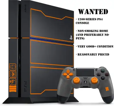 I'm looking for a PlayStation 4 console in very good (or better) condition for sale. I'm looking for...