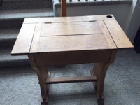 Genuine Antique Oak School Desk