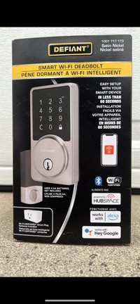 New DEFIANT SMART WIFI DEADBOLT WORTH $200 in stores asking $130