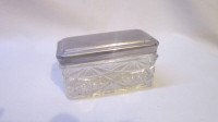 Metal & Glass ~ Vintage ~ Small Dresser Box  #17