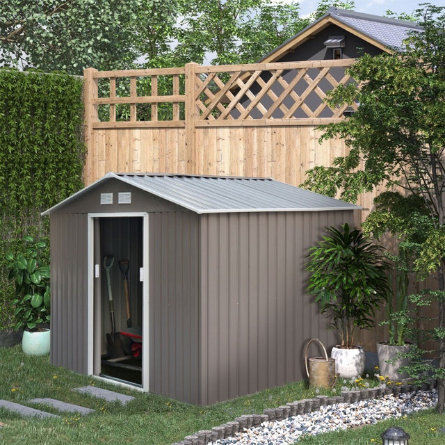 Brand new Outsunny 9.1' x 6.4' x 6.3 Garden Storage Shed in Arts & Collectibles in Markham / York Region