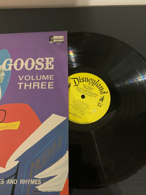 Walt Disney Vinyl Record - Mother Goose - 1963 in Arts & Collectibles in Fredericton - Image 2