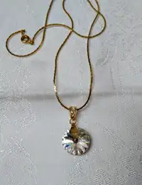 Vintage Rivoli crystal stone necklace